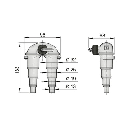 Anti Syphon Device with valve, 13-32mm