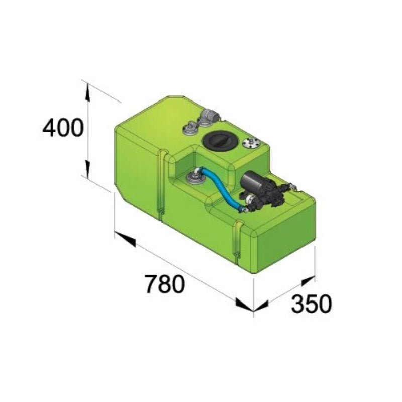 Drinking water tank - 61L, 12V