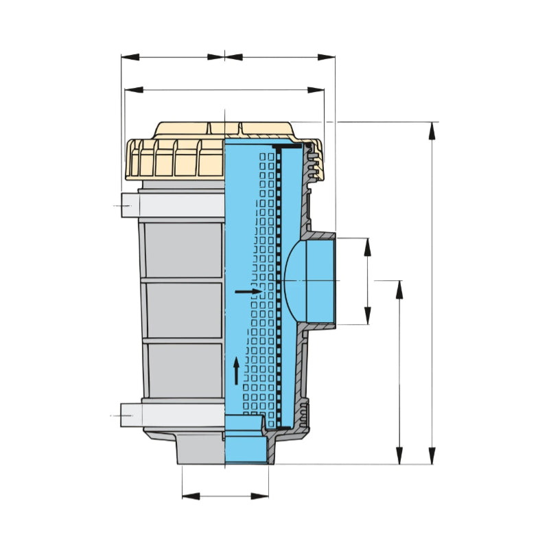 VETUS cooling water strainer type 1320, with G 1½ / 38mm connections