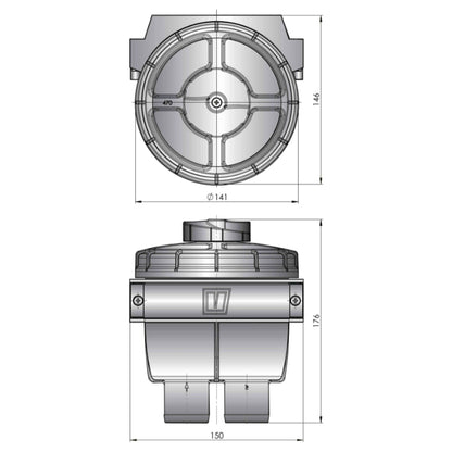 VETUS cooling water strainer type 470, for 13mm hose connections