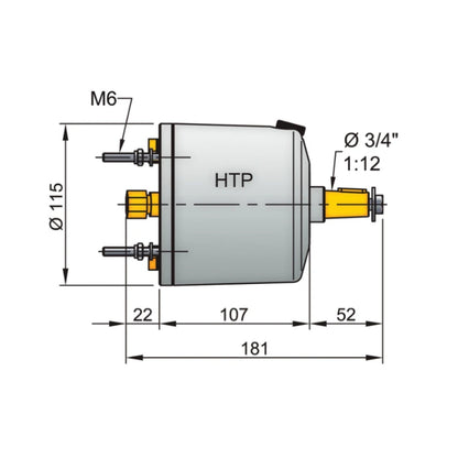 VETUS hydraulic helm pump HTP30, white, for 10 mm tubing