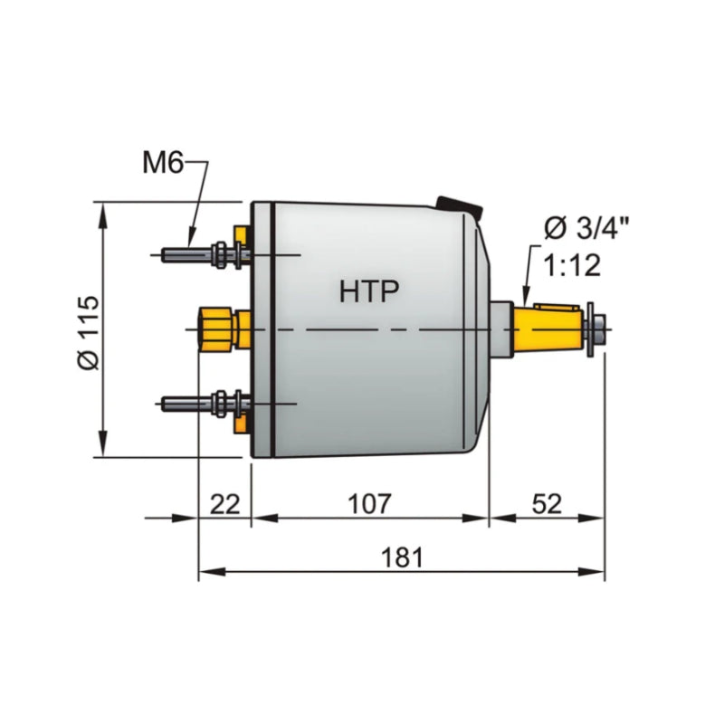 VETUS hydraulic helm pump HTP42, white, for 10 mm tubing