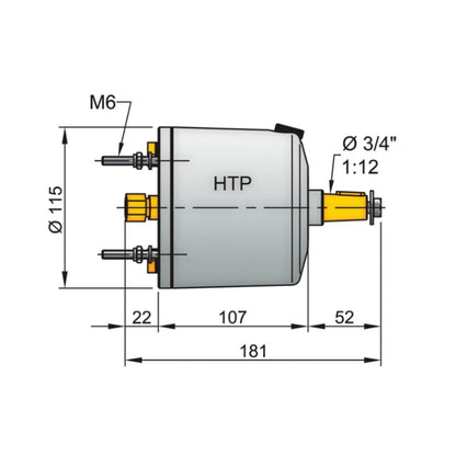 VETUS hydraulic helm pump HTP42, white, for 10 mm tubing