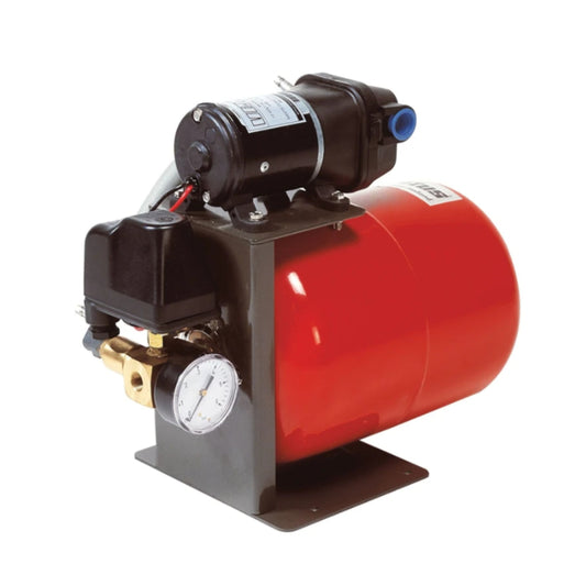 VETUS pressurized water system, 24V, 8lt tank, adjustable pressure switch and gauge