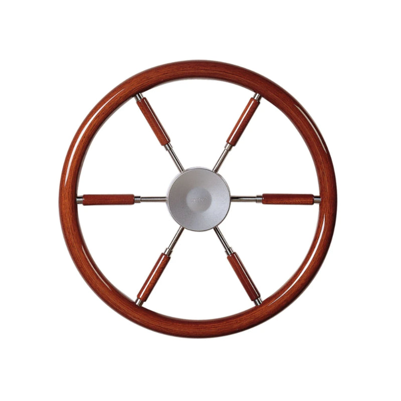 VETUS steering wheel with mahogany rim and spokes, 380 mm - 15"