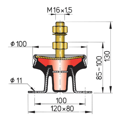 VETUS hydraulic engine mounting