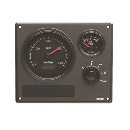 Motor panel MP22B - Black Dials - 12v