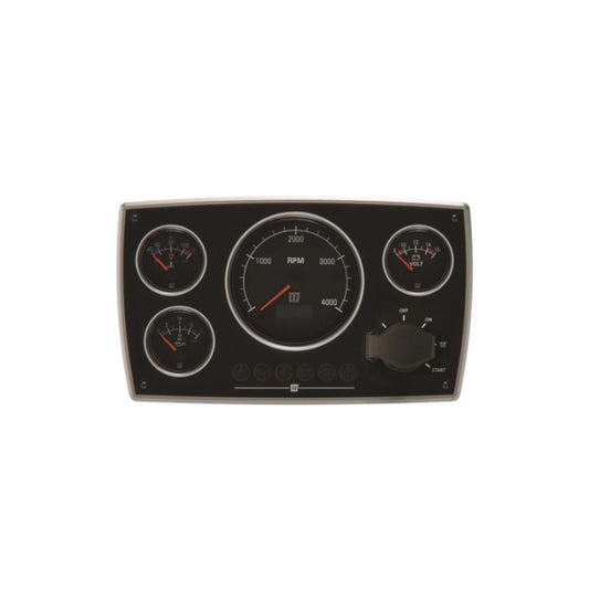 Aluminium engine panel - 0-4,000rpm - black gauge - 24V