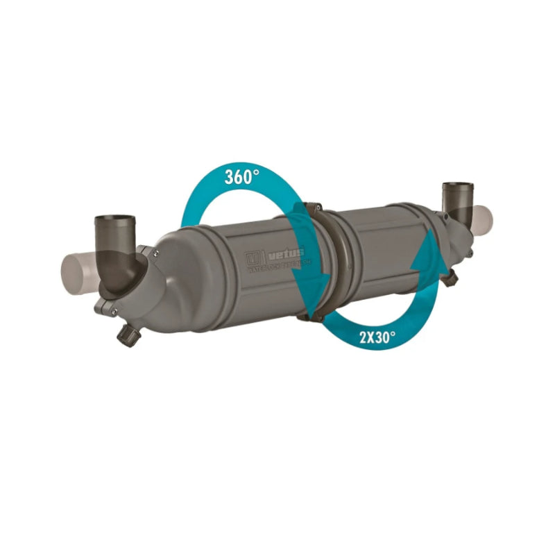 Rotatable waterlock/muffler type NLPH40 - 40mm