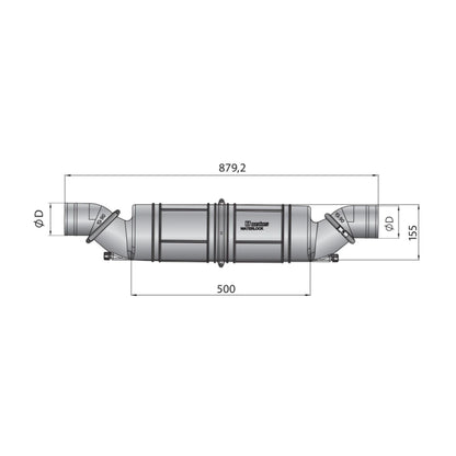 Rotatable waterlock/muffler type NLPH60 - 60mm