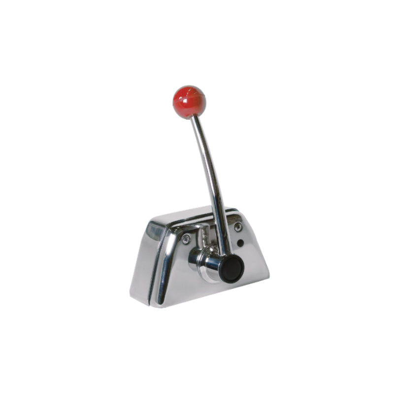 Single lever remote control, top mounting, with stainless steel (AISI 316) handle and housing