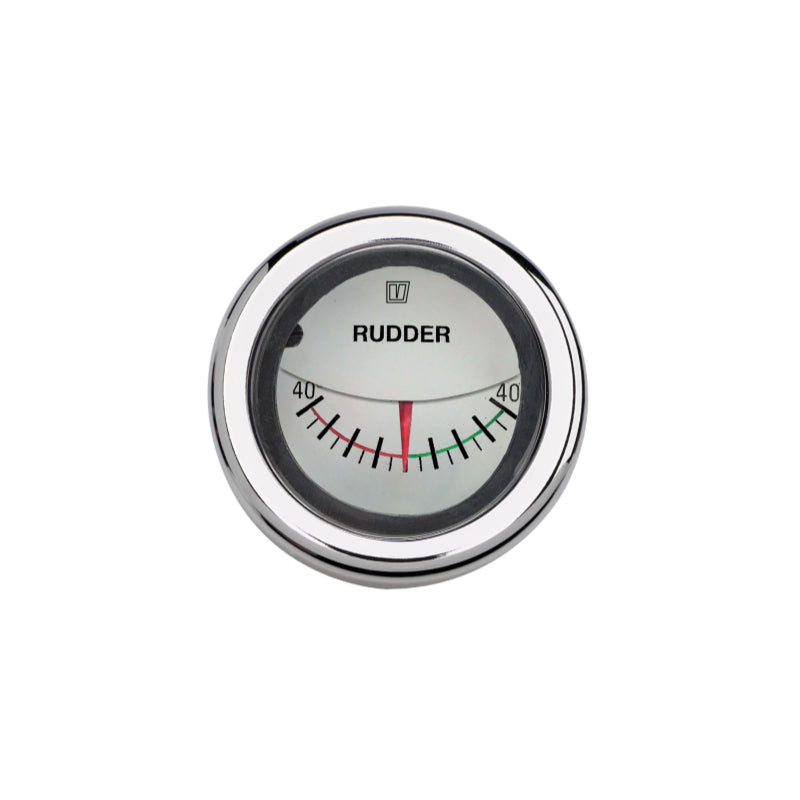 VETUS rudder position indicator, white, 12/24V, cut-out size 52mm