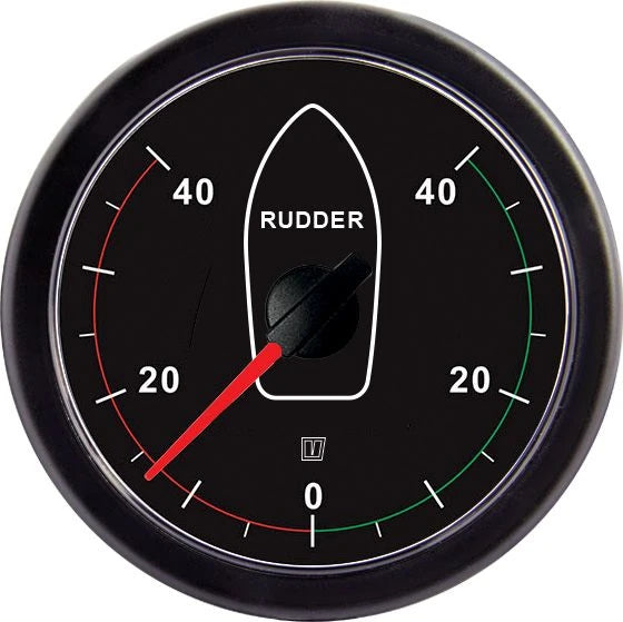 Rudder indicator - Black Display 114mm