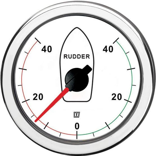 Rudder indicator - White Display 114mm