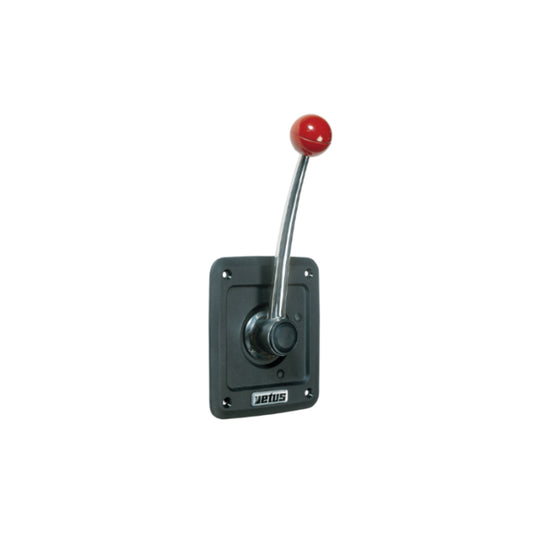 Single lever remote control, side mounting, with stainless steel (AISI 316) handle and synthetic hou