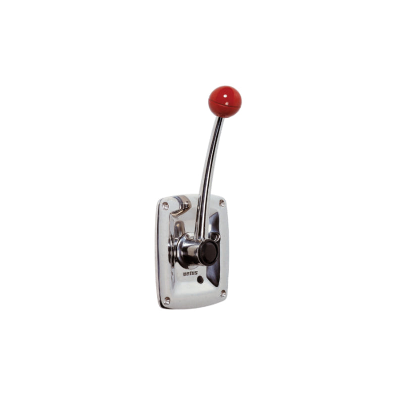 Single lever remote control, side mounting, with stainless steel (AISI 316) handle and housing