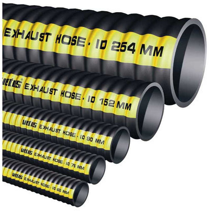 Rubber exhaust hose, 254mm inside diameter (10")