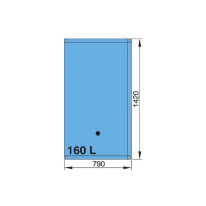 VETUS 160lt drinking water tank, including 16/38mm hose connections