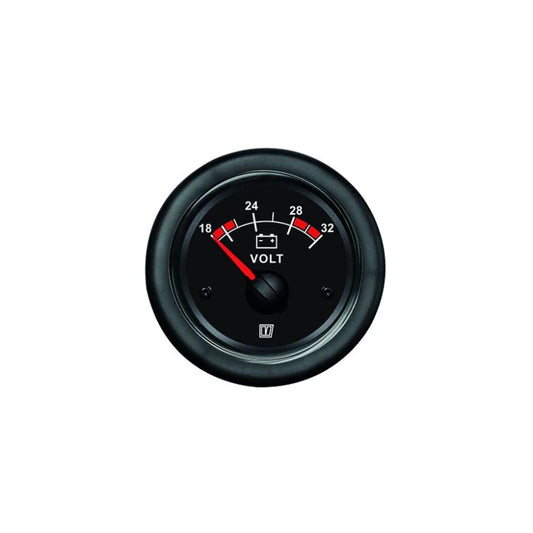 Voltmeter gauge 24 V - Black Display