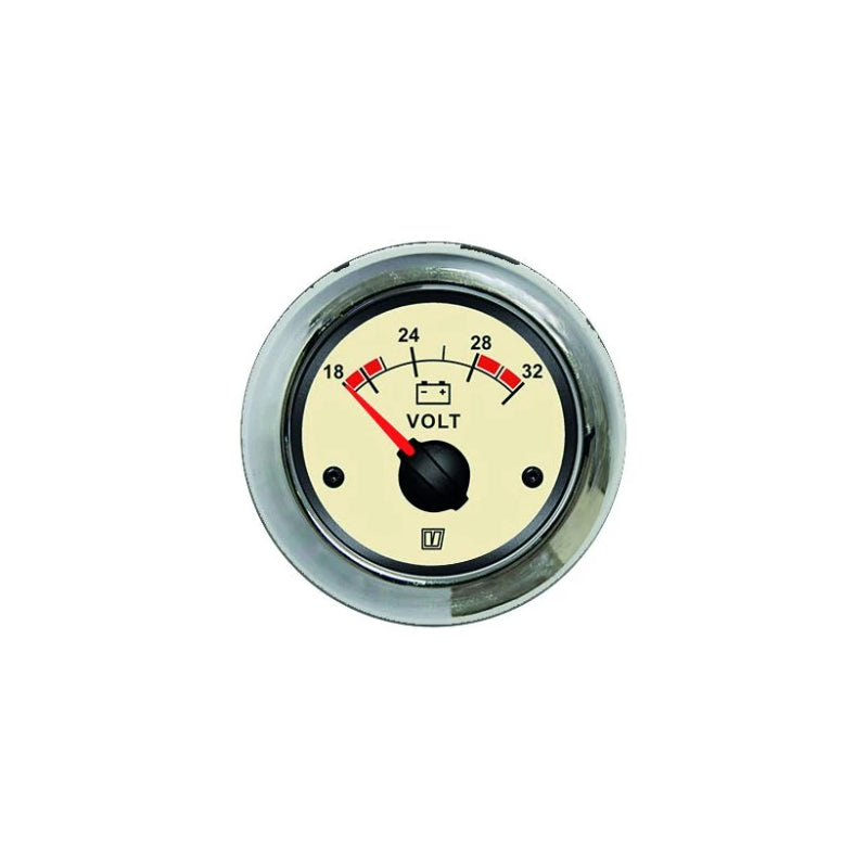 Voltmeter gauge 24 V - Cream Display