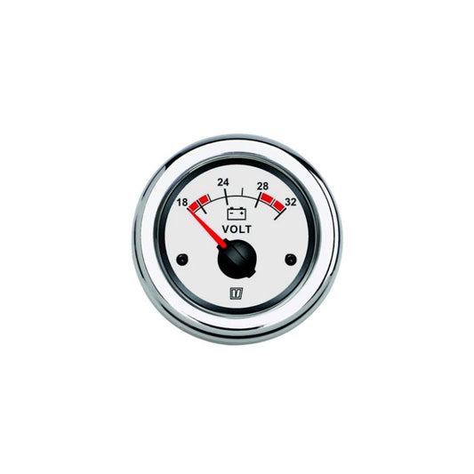 Voltmeter gauge 24 V - White Display