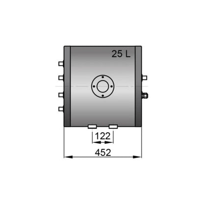 Twin-coil calorifier, 25lt.