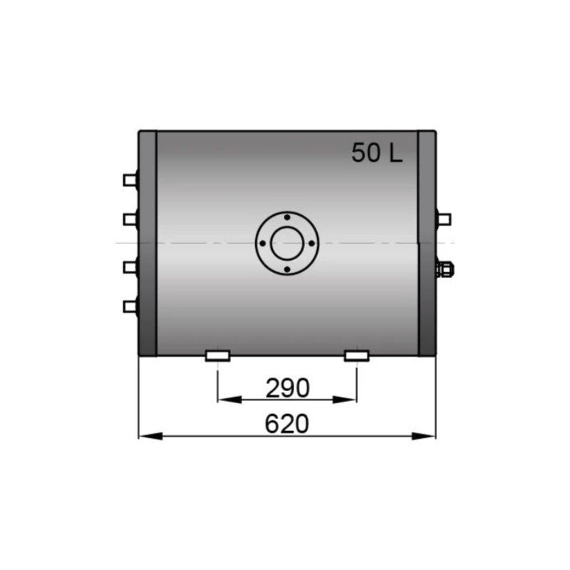 Twin-coil calorifier, 50lt.