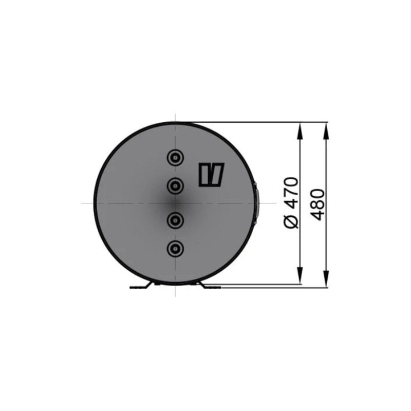 Twin-coil calorifier, 50lt.