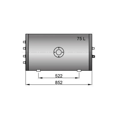 Twin-coil calorifier, 75lt.