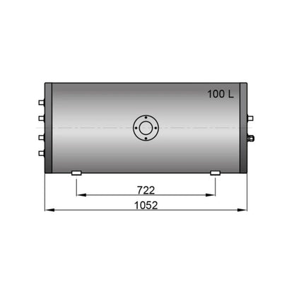 Twin-coil calorifier, 100lt.