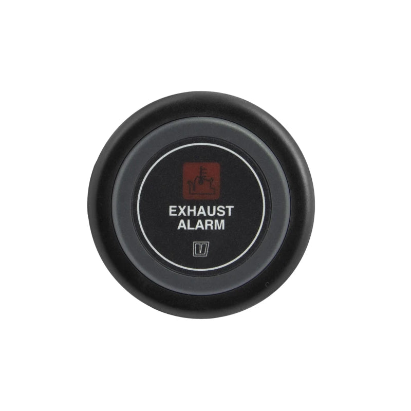 VETUS exhaust temperature alarm, black, 12V, cut-out size 52mm